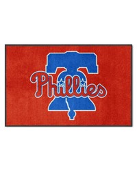 Philadelphia Phillies 4X6 HighTraffic Mat with Durable Rubber Backing  Landscape Orientation Red by   