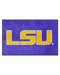 LSU 4X6 HighTraffic Mat with Durable Rubber Backing  Landscape Orientation Purple by   