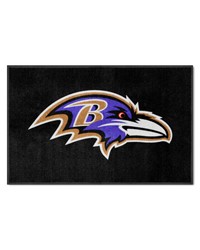 Baltimore Ravens 4X6 HighTraffic Mat with Durable Rubber Backing  Landscape Orientation Black by   