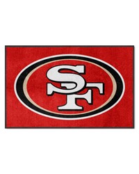 San Francisco 49ers 4X6 HighTraffic Mat with Durable Rubber Backing  Landscape Orientation Red by   