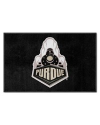 Purdue 4X6 HighTraffic Mat with Durable Rubber Backing  Landscape Orientation Black by   