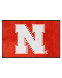 Nebraska 4X6 HighTraffic Mat with Durable Rubber Backing  Landscape Orientation Red by   