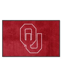 Oklahoma 4X6 HighTraffic Mat with Durable Rubber Backing  Landscape Orientation Crimson by   