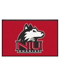Northern Illinois4X6 HighTraffic Mat with Durable Rubber Backing  Landscape Orientation Red by   