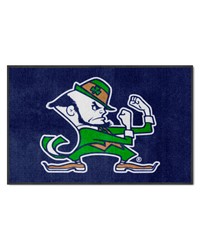Notre Dame4X6 HighTraffic Mat with Durable Rubber Backing  Landscape Orientation Navy by   