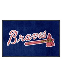 Atlanta Braves 4X6 HighTraffic Mat with Durable Rubber Backing  Landscape Orientation Navy by   