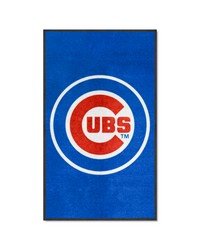 Chicago Cubs 3X5 HighTraffic Mat with Durable Rubber Backing  Portrait Orientation Blue by   