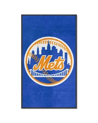 New York Mets 3X5 HighTraffic Mat with Durable Rubber Backing  Portrait Orientation Blue by   