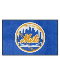 New York Mets 4X6 HighTraffic Mat with Durable Rubber Backing  Landscape Orientation Blue by   