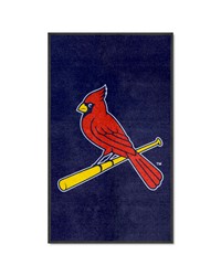 St. Louis Cardinals 3X5 HighTraffic Mat with Durable Rubber Backing  Portrait Orientation Navy by   