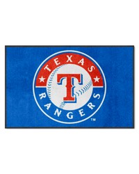 Texas Rangers 4X6 HighTraffic Mat with Durable Rubber Backing  Landscape Orientation Blue by   