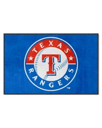 Texas Rangers 4x6 Logo Mat Landscape by   