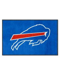 Buffalo Bills 4X6 HighTraffic Mat with Durable Rubber Backing  Landscape Orientation Blue by   