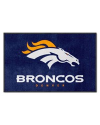 Denver Broncos 4x6 Logo Mat Landscape by  Collier Campbell 