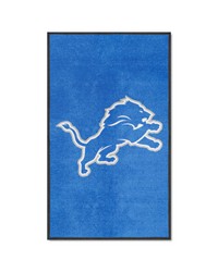 Detroit Lions 3X5 HighTraffic Mat with Durable Rubber Backing  Portrait Orientation Blue by   