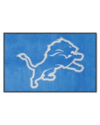 Detroit Lions 4X6 HighTraffic Mat with Durable Rubber Backing  Landscape Orientation Blue by   