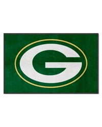 Green Bay Packers 4X6 HighTraffic Mat with Durable Rubber Backing  Landscape Orientation Green by   