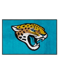 Jacksonville Jaguars 4X6 HighTraffic Mat with Durable Rubber Backing  Landscape Orientation Teal by   