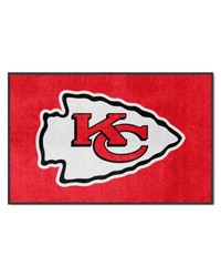 Kansas City Chiefs 4X6 HighTraffic Mat with Durable Rubber Backing  Landscape Orientation Red by   