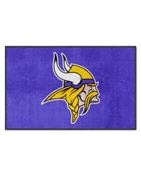 Minnesota Vikings 4X6 HighTraffic Mat with Durable Rubber Backing  Landscape Orientation Purple by   