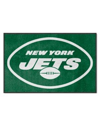 New York Jets 4X6 HighTraffic Mat with Durable Rubber Backing  Landscape Orientation Green by   