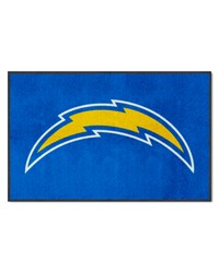 Los Angeles Chargers 4X6 HighTraffic Mat with Durable Rubber Backing  Landscape Orientation Blue by   