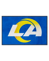 Los Angeles Rams 4X6 HighTraffic Mat with Durable Rubber Backing  Landscape Orientation Blue by   