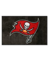 Tampa Bay Buccaneers 4X6 HighTraffic Mat with Durable Rubber Backing  Landscape Orientation Pewter by   