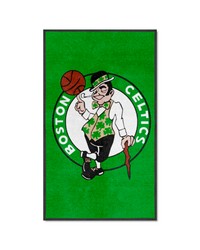 Boston Celtics 3X5 HighTraffic Mat with Durable Rubber Backing  Portrait Orientation Green by   