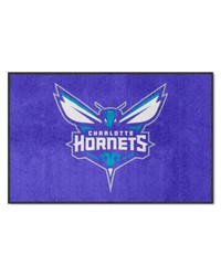 Charlotte Hornets 4X6 HighTraffic Mat with Durable Rubber Backing  Landscape Orientation Purple by   