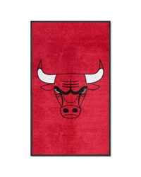 Chicago Bulls 3X5 HighTraffic Mat with Durable Rubber Backing  Portrait Orientation Red by   