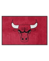 Chicago Bulls 4X6 HighTraffic Mat with Durable Rubber Backing  Landscape Orientation Red by   