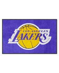 Los Angeles Lakers 4X6 HighTraffic Mat with Durable Rubber Backing  Landscape Orientation Purple by   