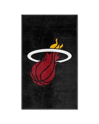 Miami Heat 3X5 HighTraffic Mat with Durable Rubber Backing  Portrait Orientation Black by   