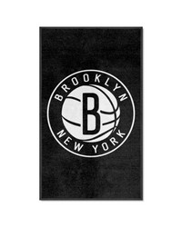Brooklyn Nets 3X5 HighTraffic Mat with Durable Rubber Backing  Portrait Orientation Black by   