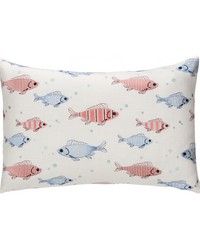 Fish Tales Small Sham Fish Embroidery by   