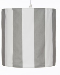 Lil Hoot Hanging Drum Shade  Grey  White Stripe 14Wx16 in T 60 Watt 15 Cord by   