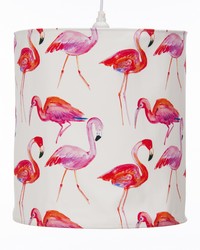 Lilly and Flo Hanging Drum Shade  Flamingo 14Wx16 in T 60 Watt 15 Cord by   