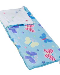 Olive Kids Butterfly Garden Microfiber Sleeping Bag w/ Pillow Case by   