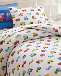 Olive Kids Trains, Planes, Trucks Twin Duvet Cover by   