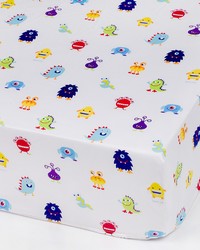 Olive Kids Monsters Fitted Crib Sheet Blue by   