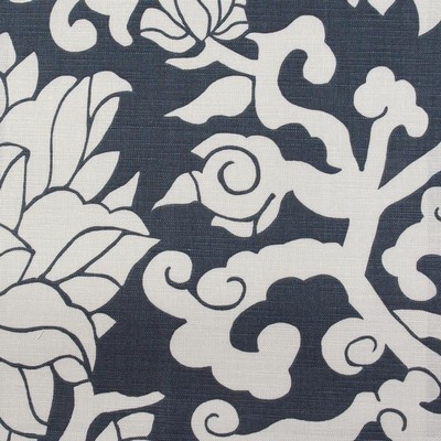 Duralee 20877 352 Smoke in 2642 Grey Cotton  Blend Modern Floral  Fabric
