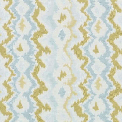 Duralee DU15907 542 BLUE YELLOW in CITRON-PEWTER Yellow Upholstery VISCOSE  Blend