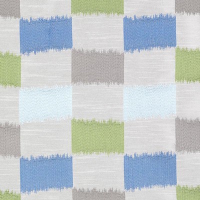 Duralee 32851 72 Blue/green in 3002 Green Polyester Squares   Fabric