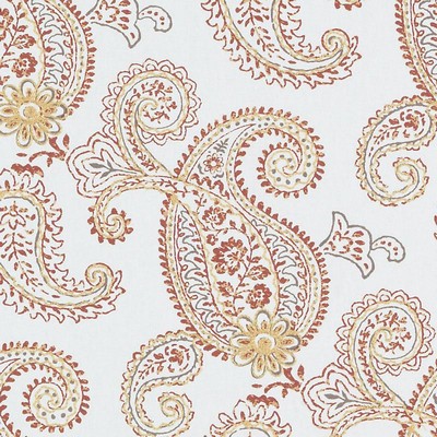 Duralee DA61359 192 FLAME in GRANDEUR EMBROIDERIES Upholstery Cotton  Blend