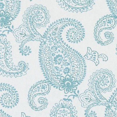 Duralee DA61359 260 AQUAMARINE in GRANDEUR EMBROIDERIES Blue Upholstery Cotton  Blend