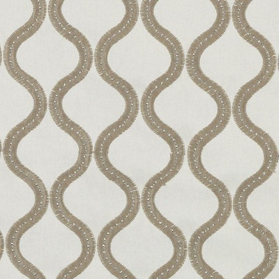 Duralee DA61197 434 JUTE in AVALON EMBROIDERIES COLLECTION Drapery COTTON  Blend