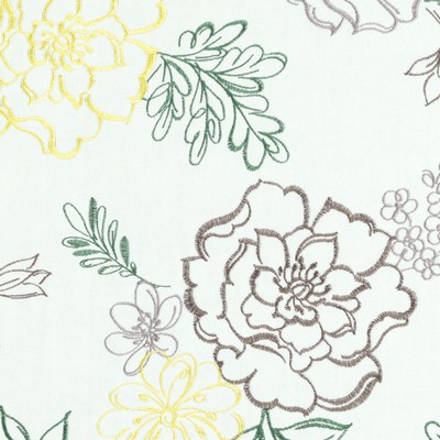Duralee SA61293 526 METAL in T.FAIRLEY GREEN-YELLOW-BOLD Grey Drapery POLYESTER  Blend