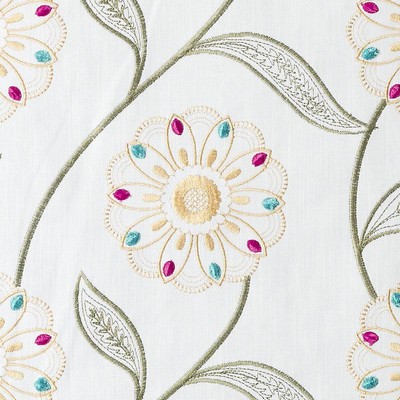 Duralee DA61356 221 YELLOW SAGE in GRANDEUR EMBROIDERIES Yellow Upholstery POLYESTER  Blend
