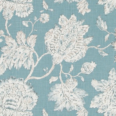 Duralee DP61898 157 CHAMBRAY in KENSINGTON PRINT COLLECTION Blue Upholstery LINEN  Blend
